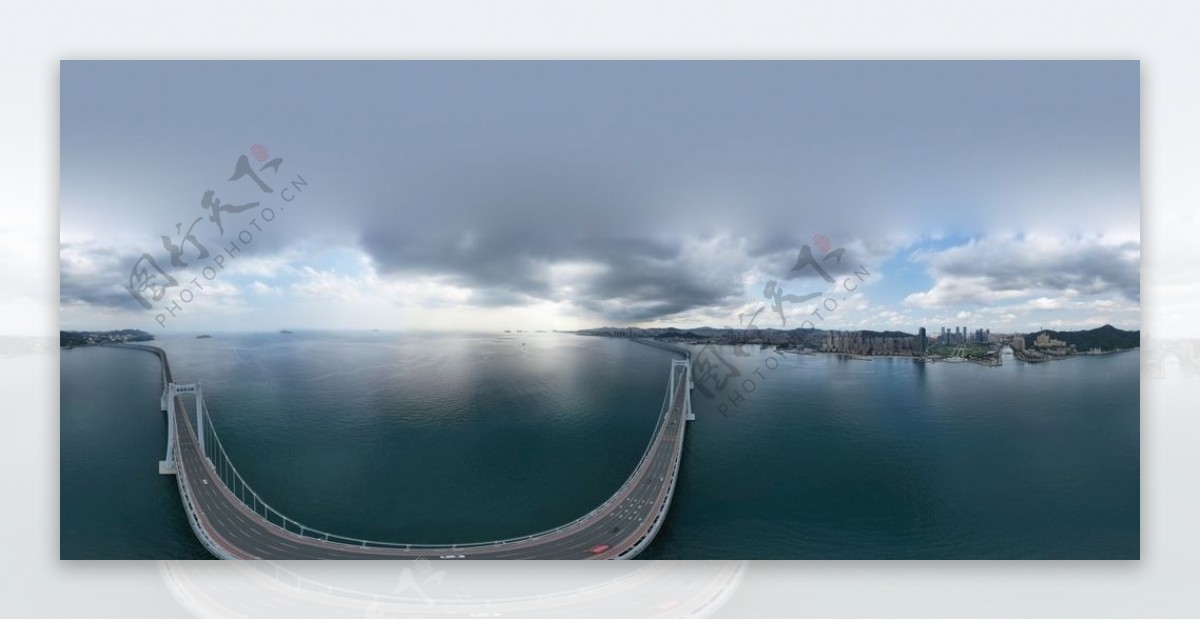 大连星海湾跨海大桥全景图图片