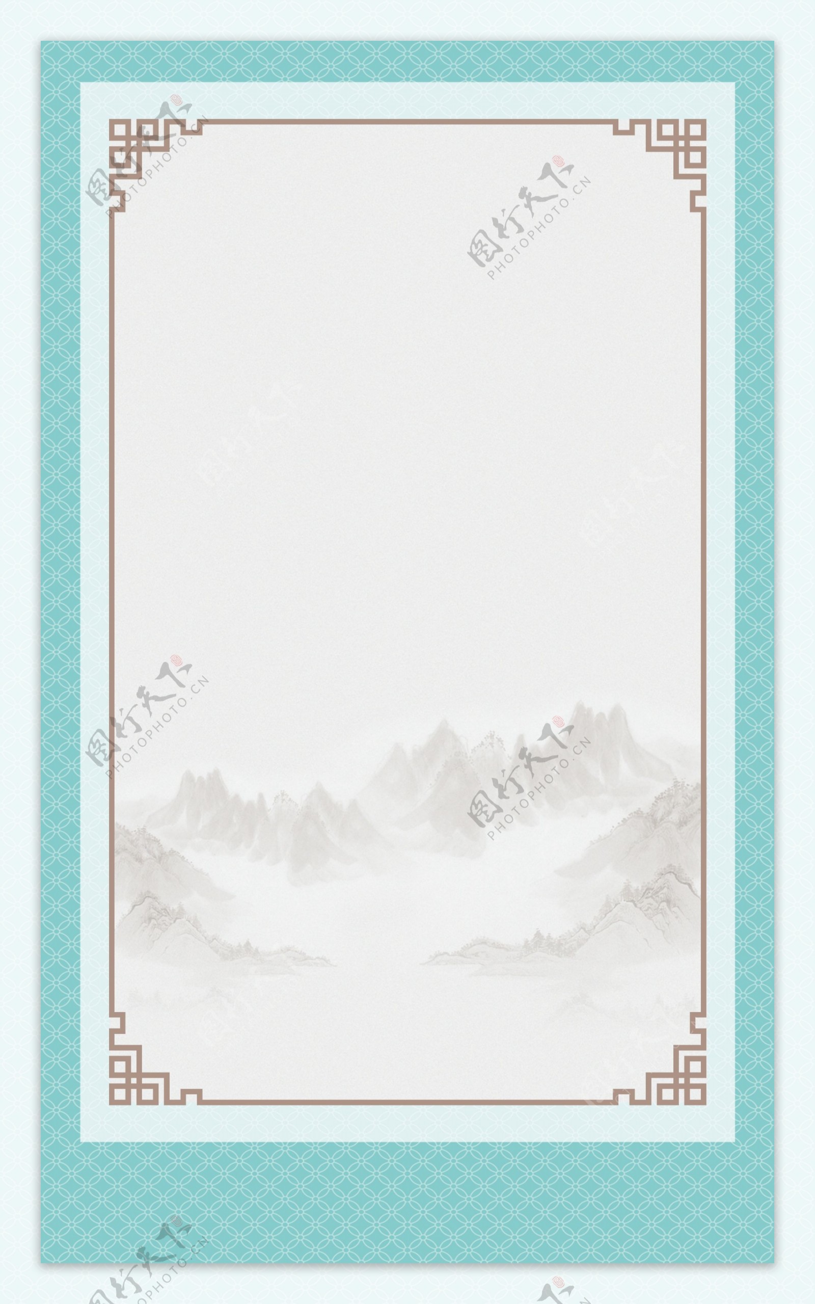 中国风海报古典边框背景图片