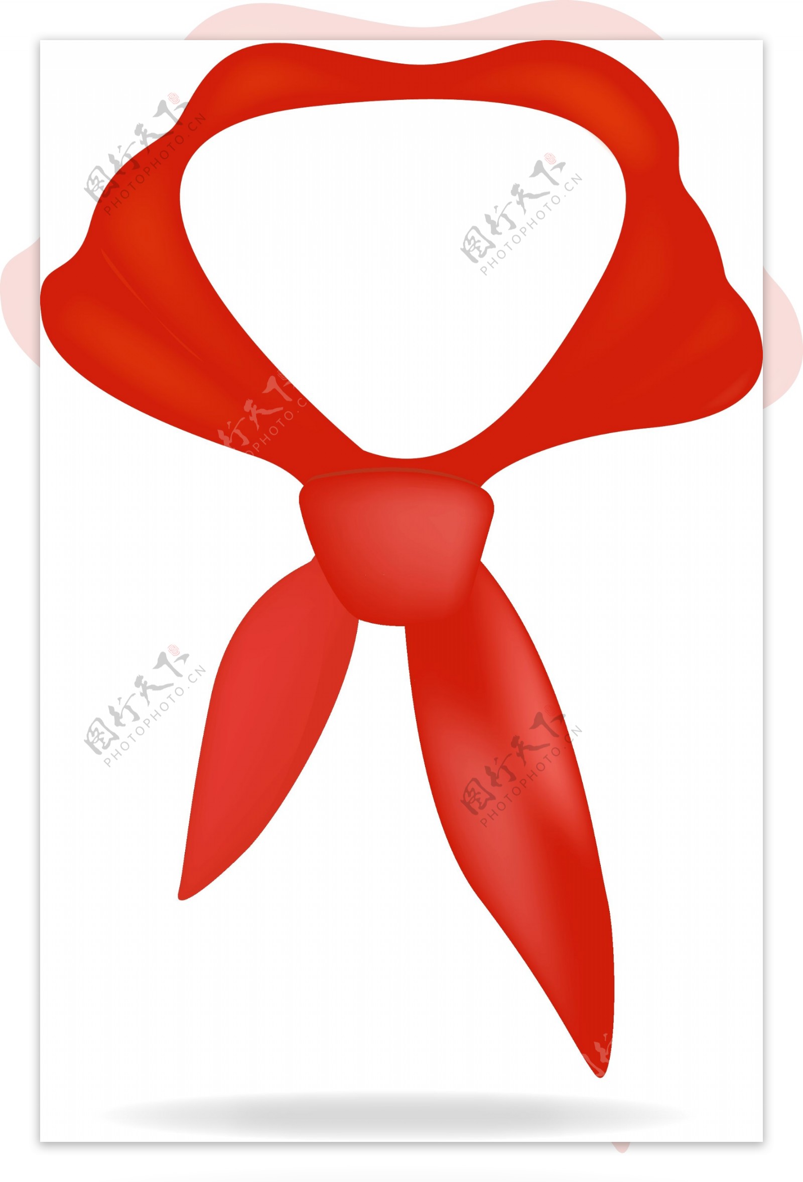 心形红领巾图片