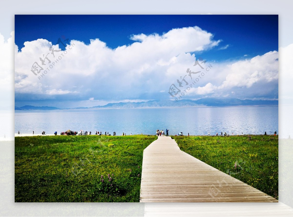 赛里木湖摄影图图片