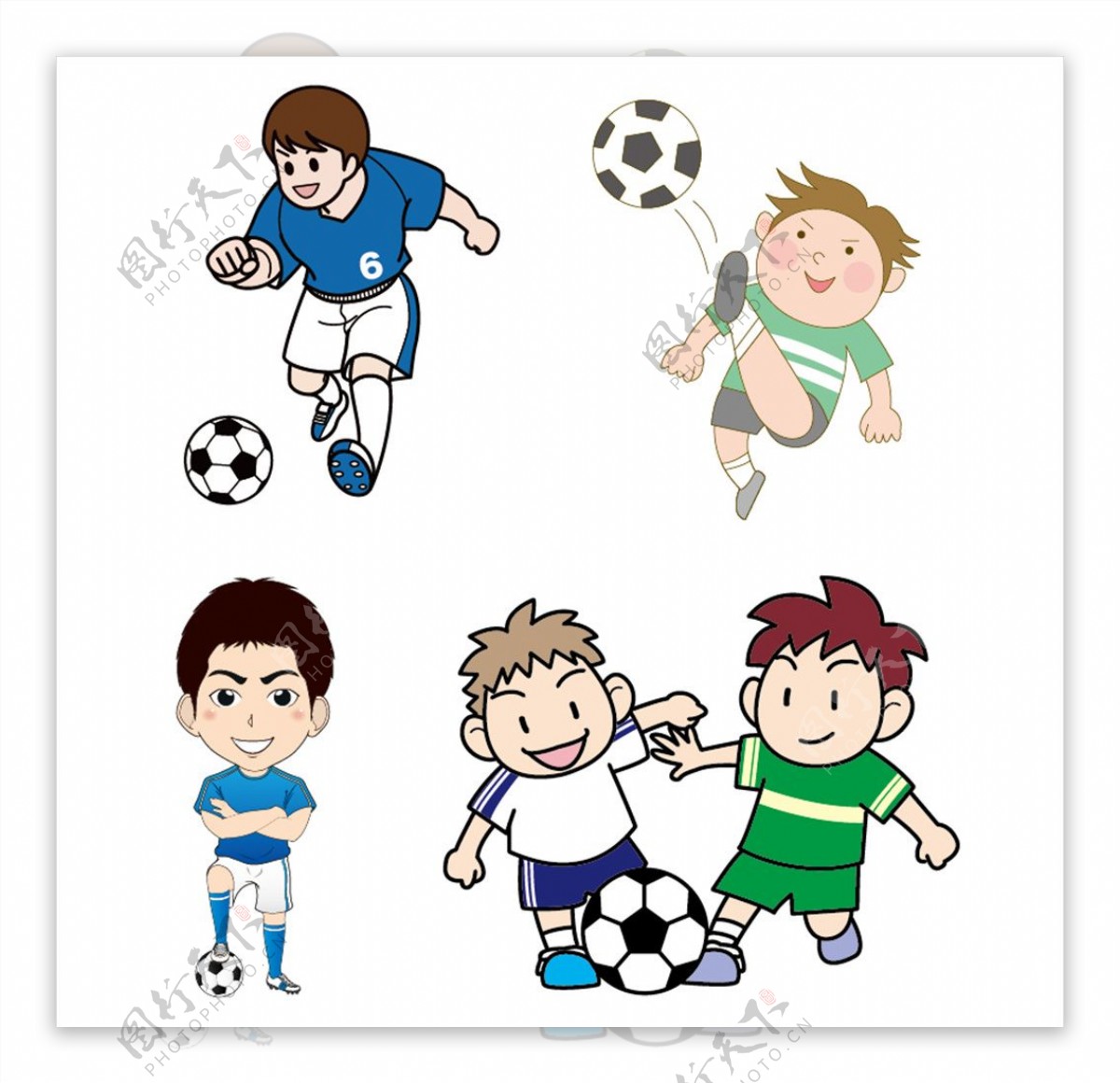 足球卡通图片
