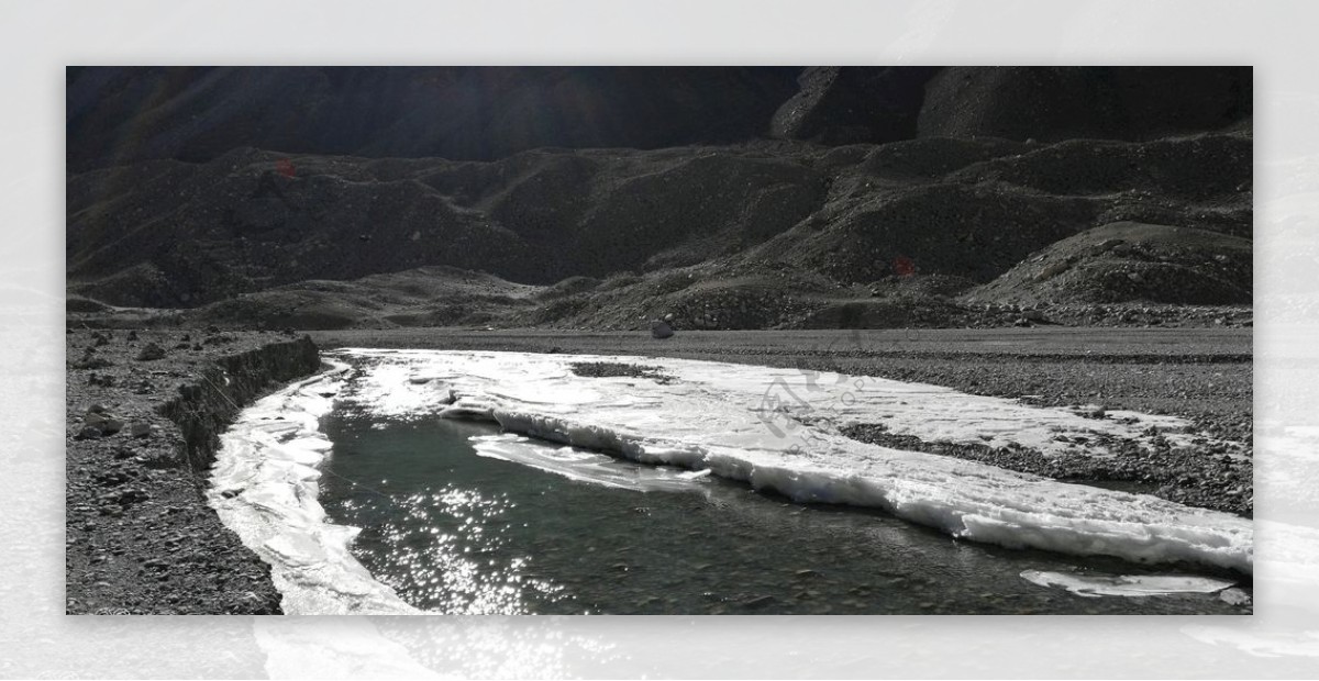 冰雪峡谷风景图片