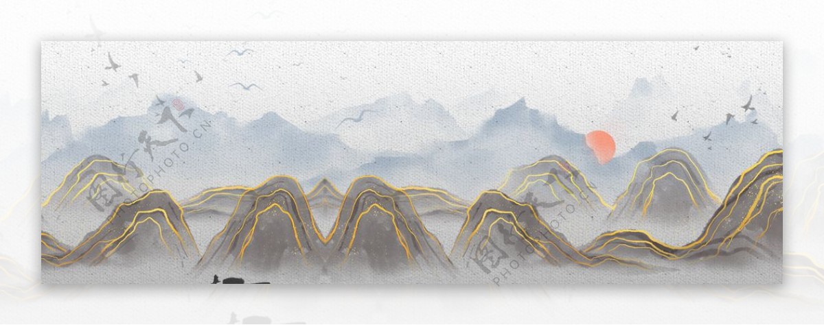 中国风山图片