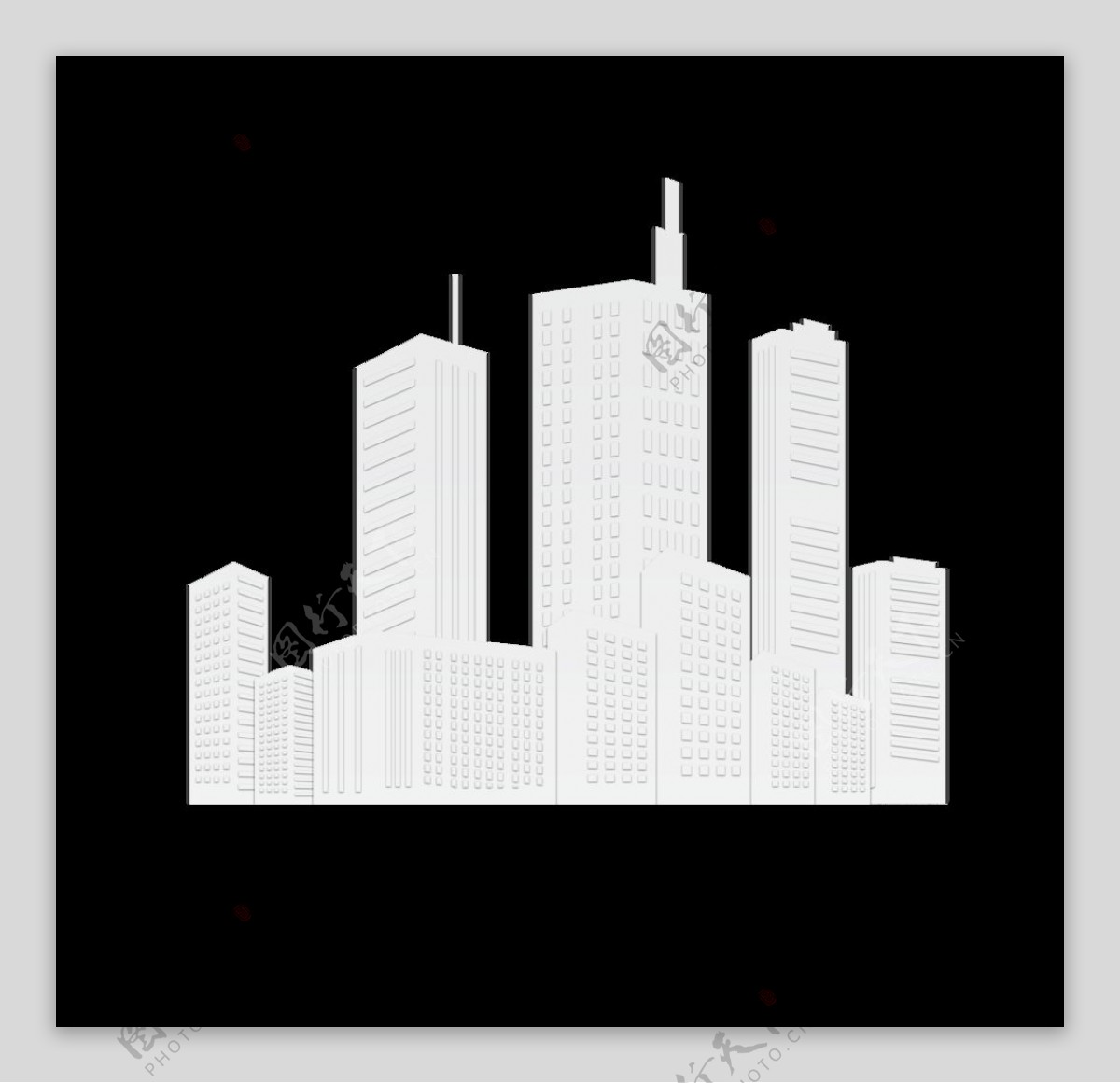 城市建筑剪影图片