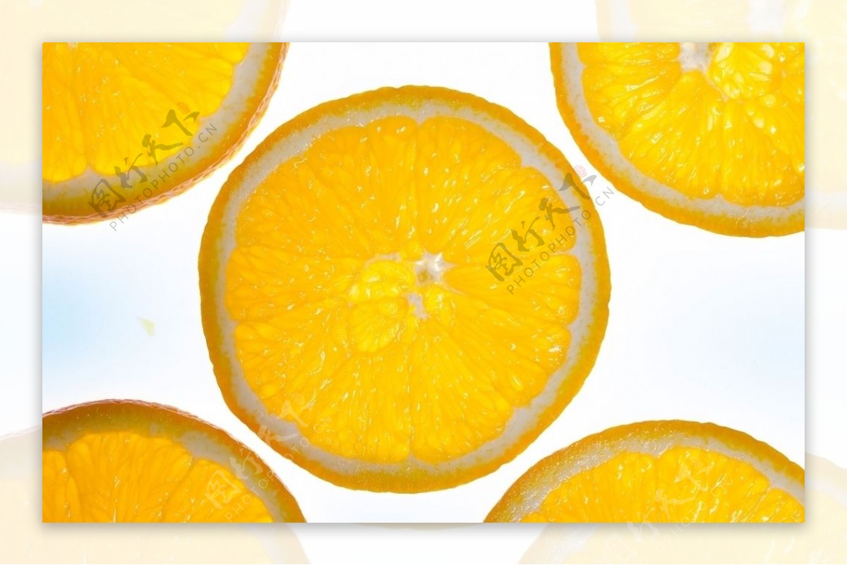 橙子片水果图片