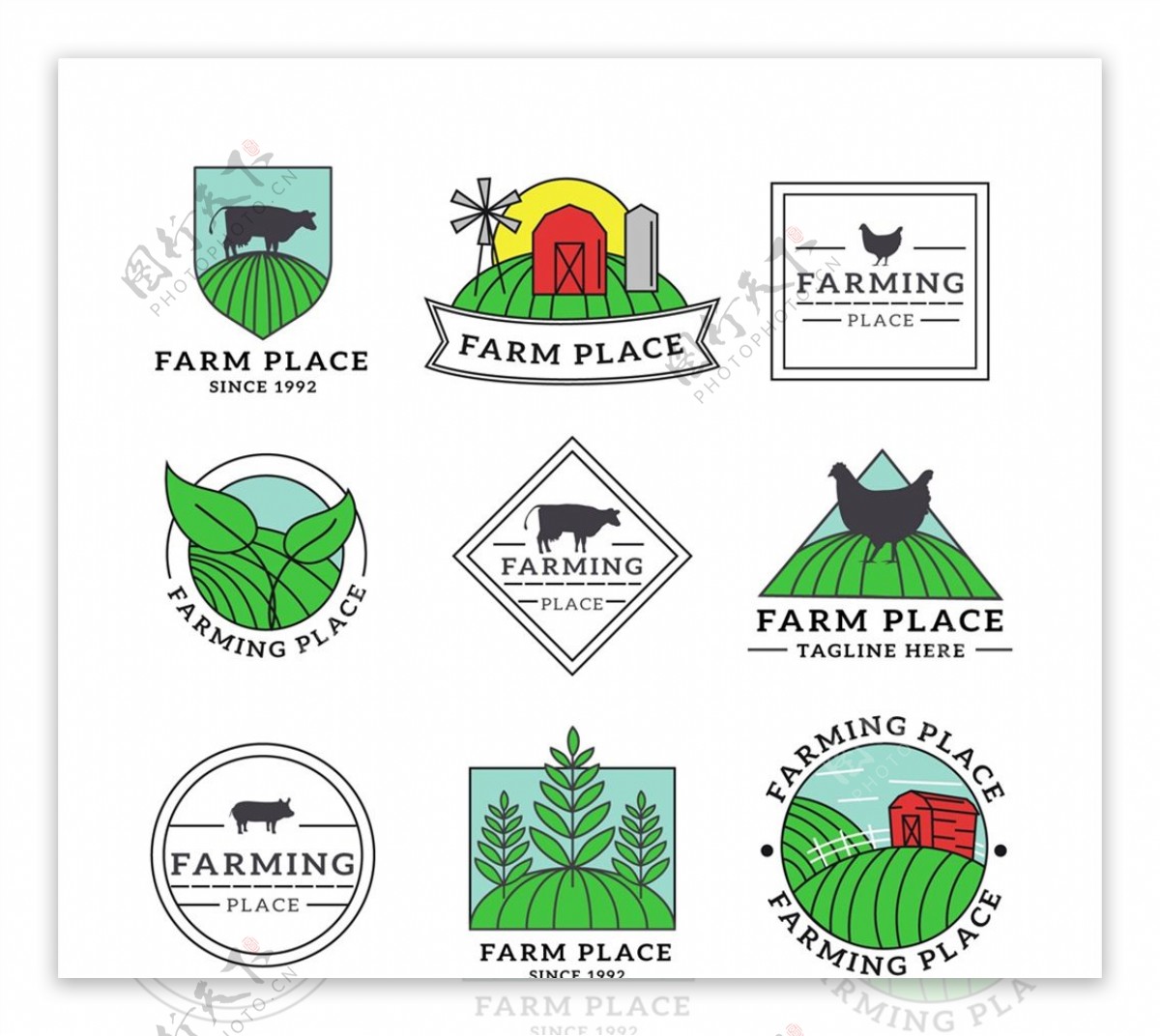创意农场标志图片