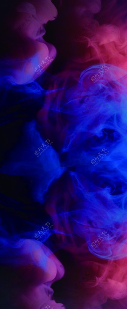 蓝炫彩渐变烟雾效果展架背景图片