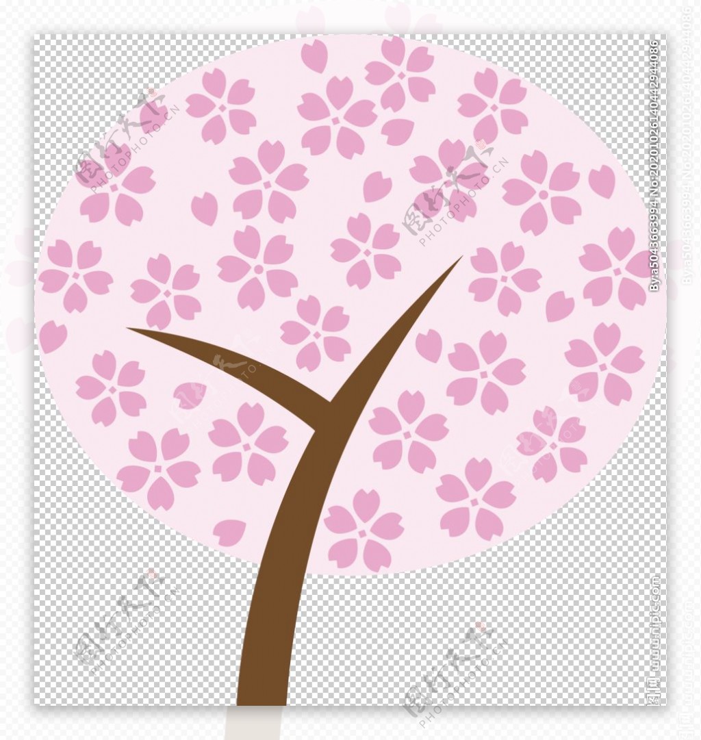 粉色樱花装饰图片