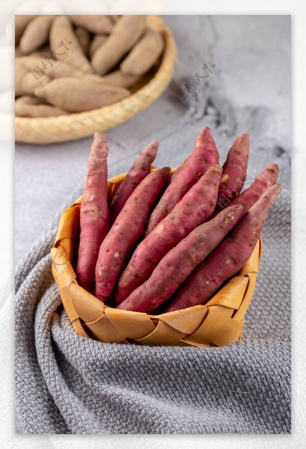 红薯食材配菜背景海报素材图片