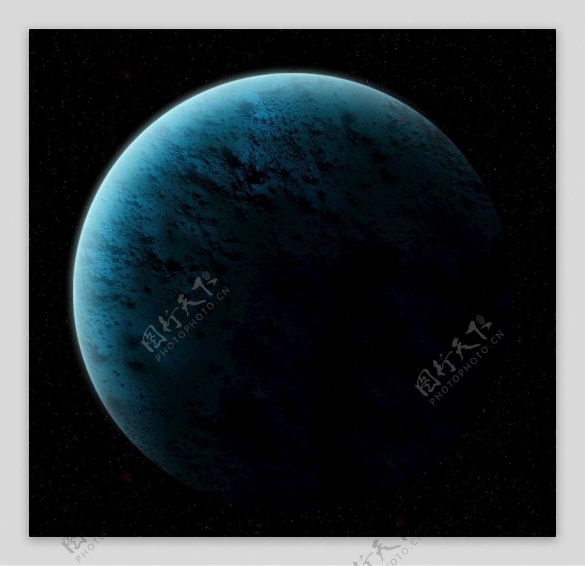蓝色星球星空图片