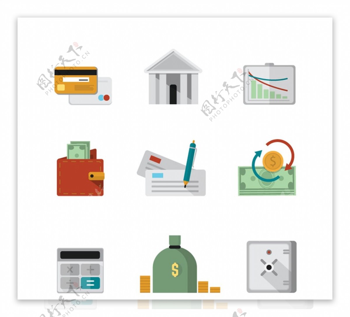 金融元素图标图片