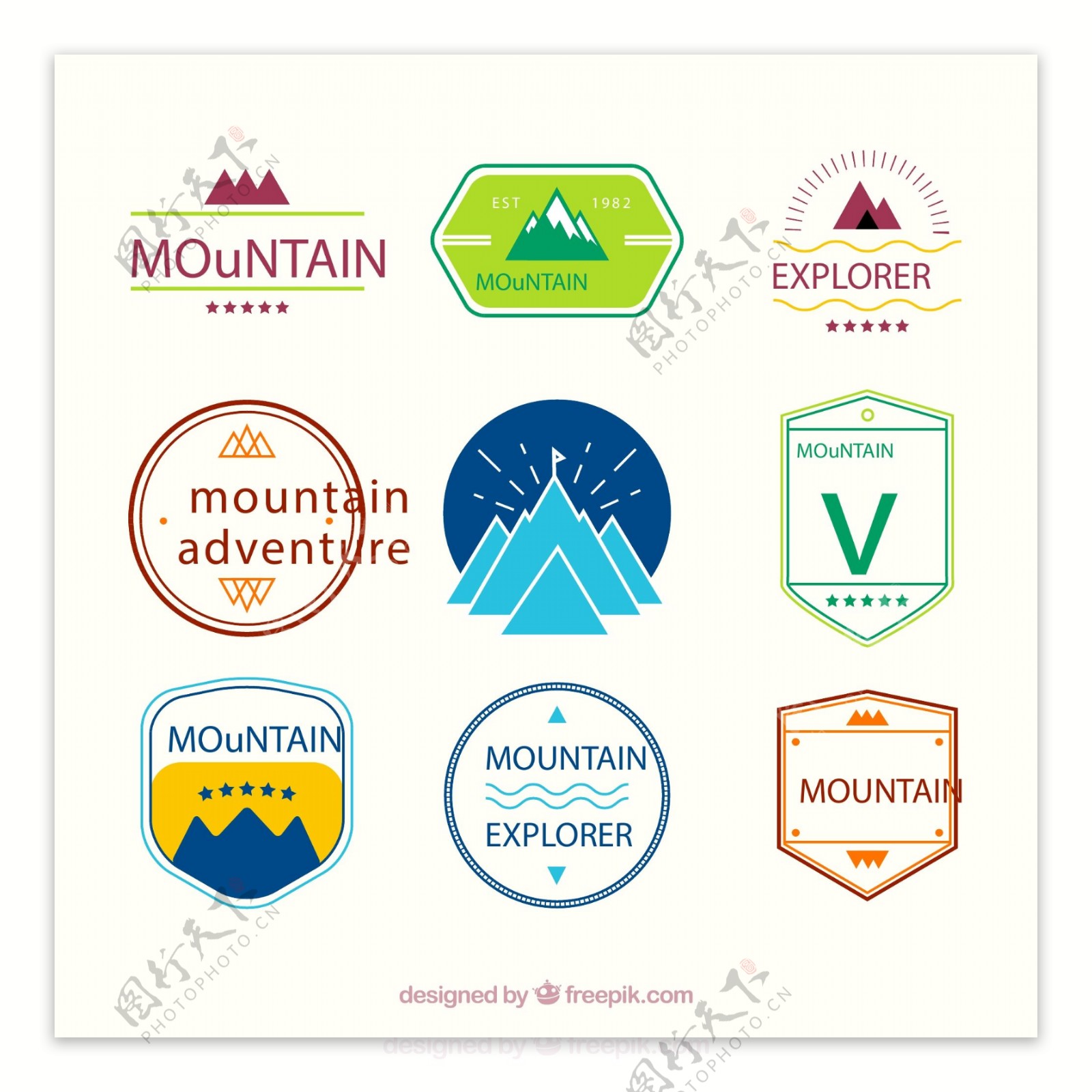 登山运动标签图片