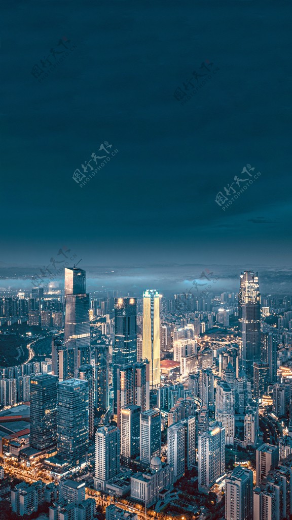 南宁东盟商务区夜景图片