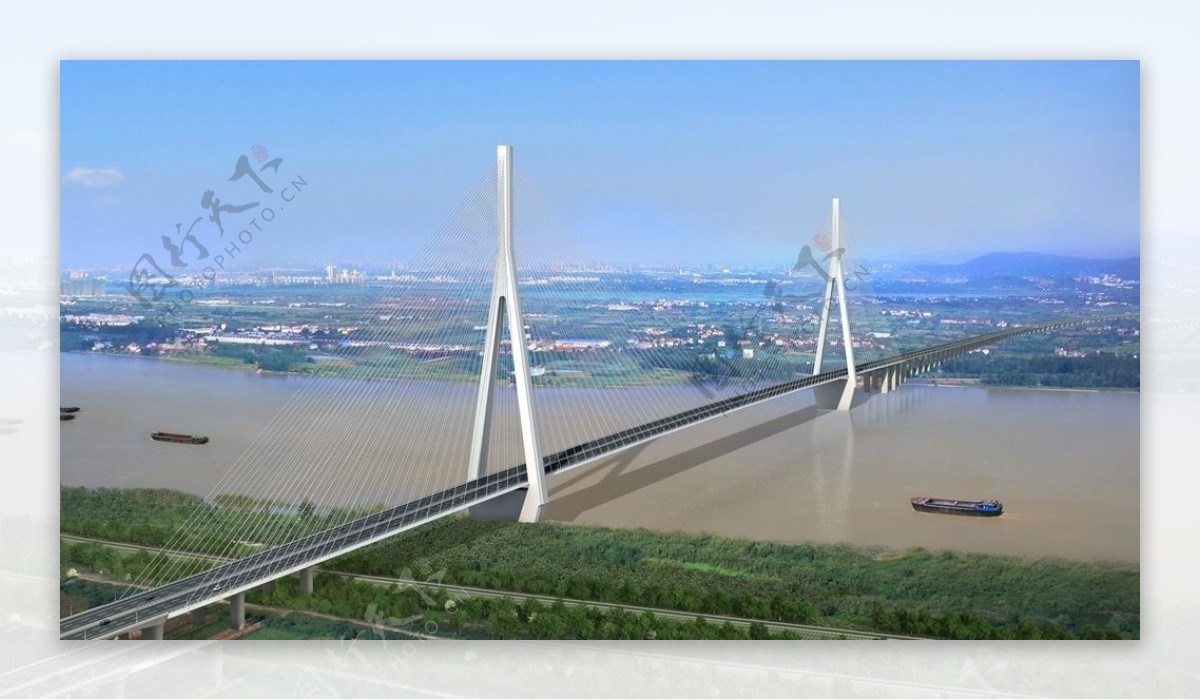 湖北嘉鱼长江公路大桥图片