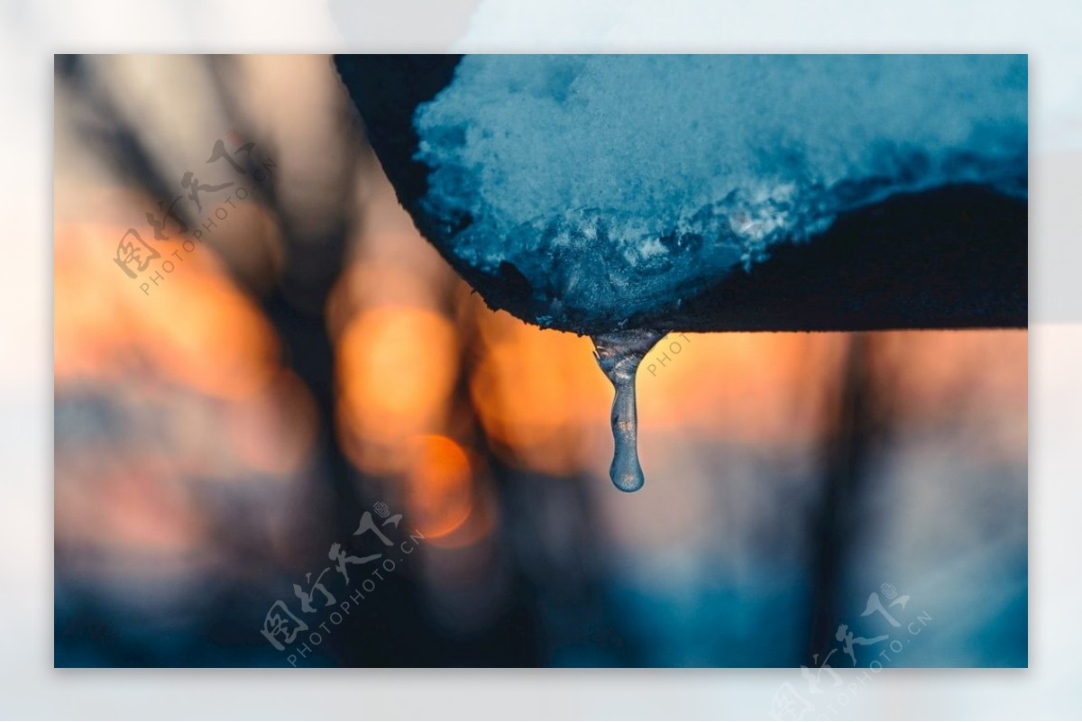 滴水水冷冻结的冰宏图片