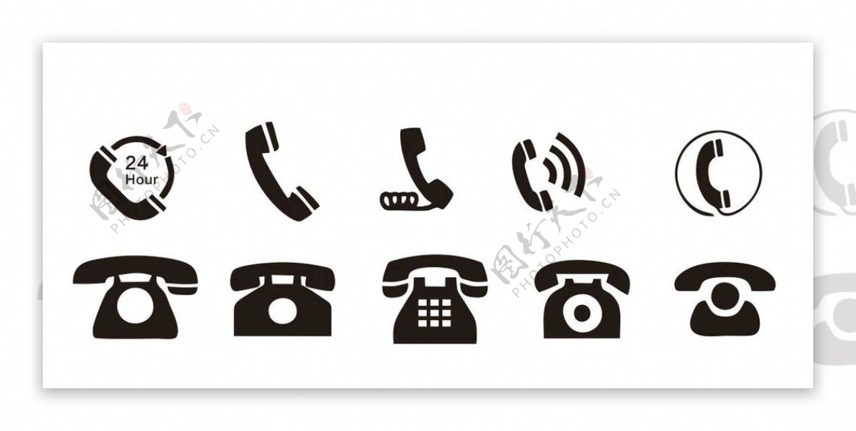 矢量电话标志图片