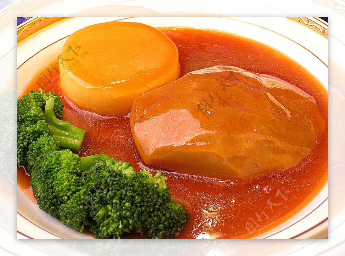 豫菜鲍汁金瓜百灵菇图片