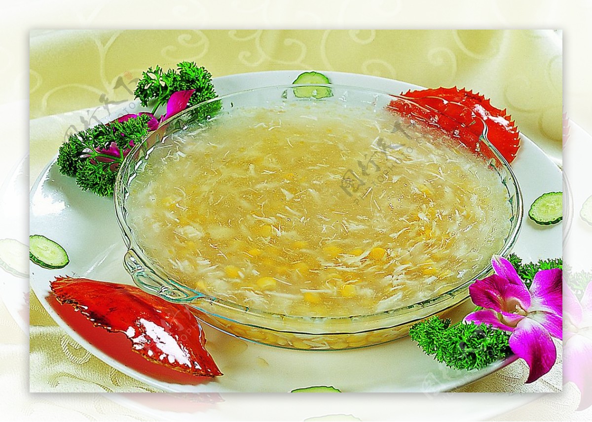 豫菜蟹肉局玉米图片