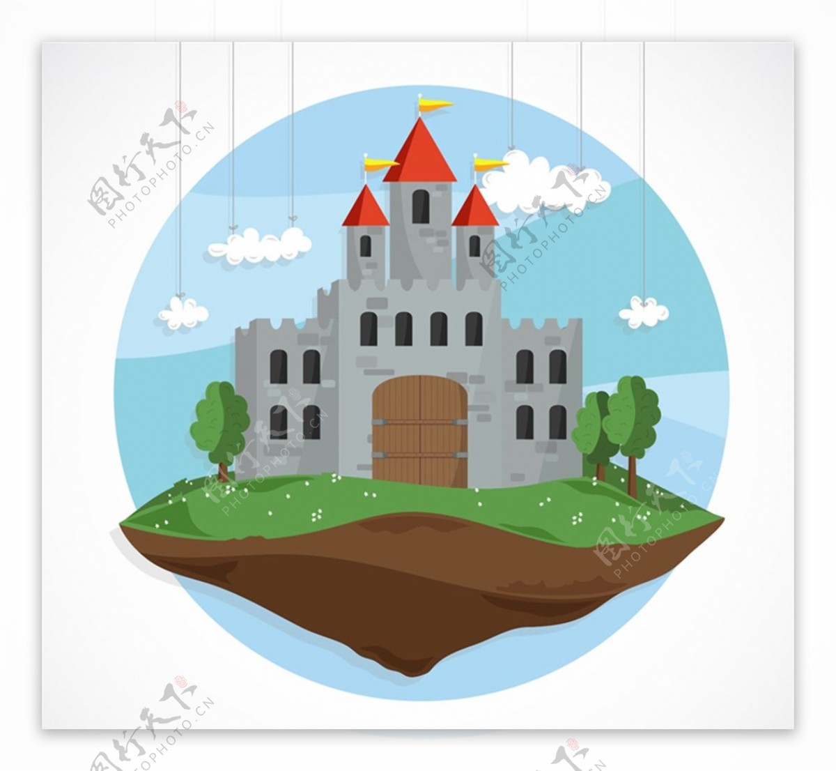 悬浮童话城堡图片
