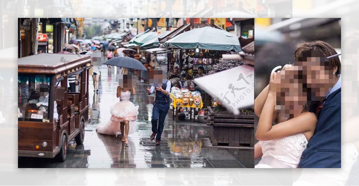 韩国风影楼婚相册模板之滴答街道图片