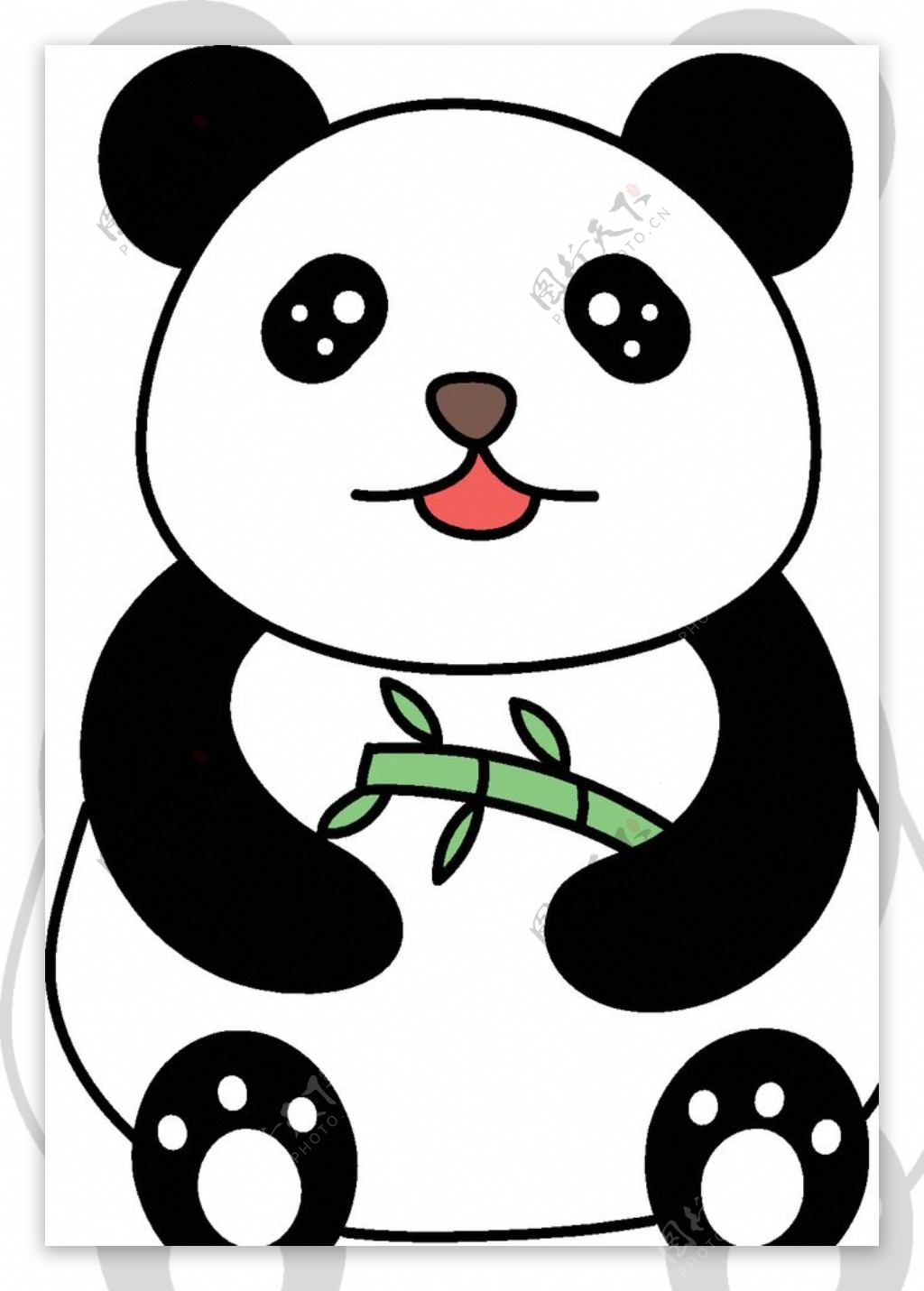 矢量卡通熊猫图片