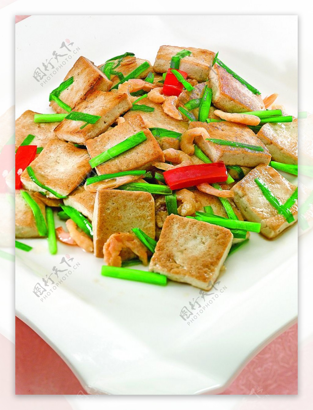 浙菜虾香炒老豆腐图片