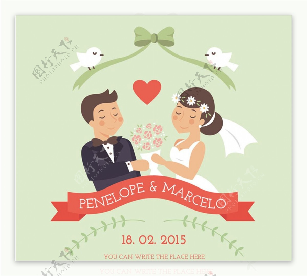 结婚婚礼海报图片