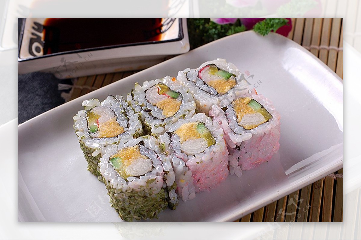 寿司类小花卷寿司图片
