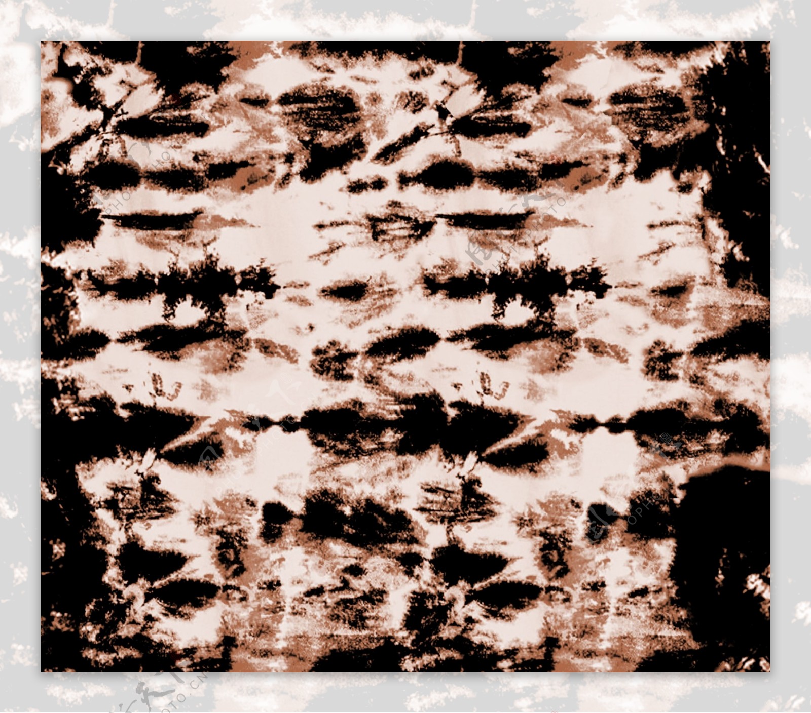 数码印花匹布面料设计豹纹图片
