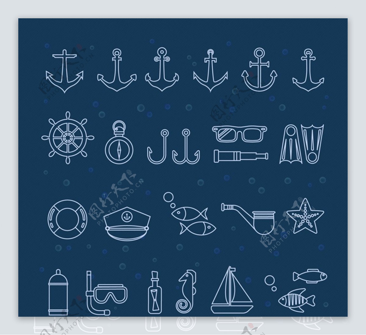 航海元素图标图片