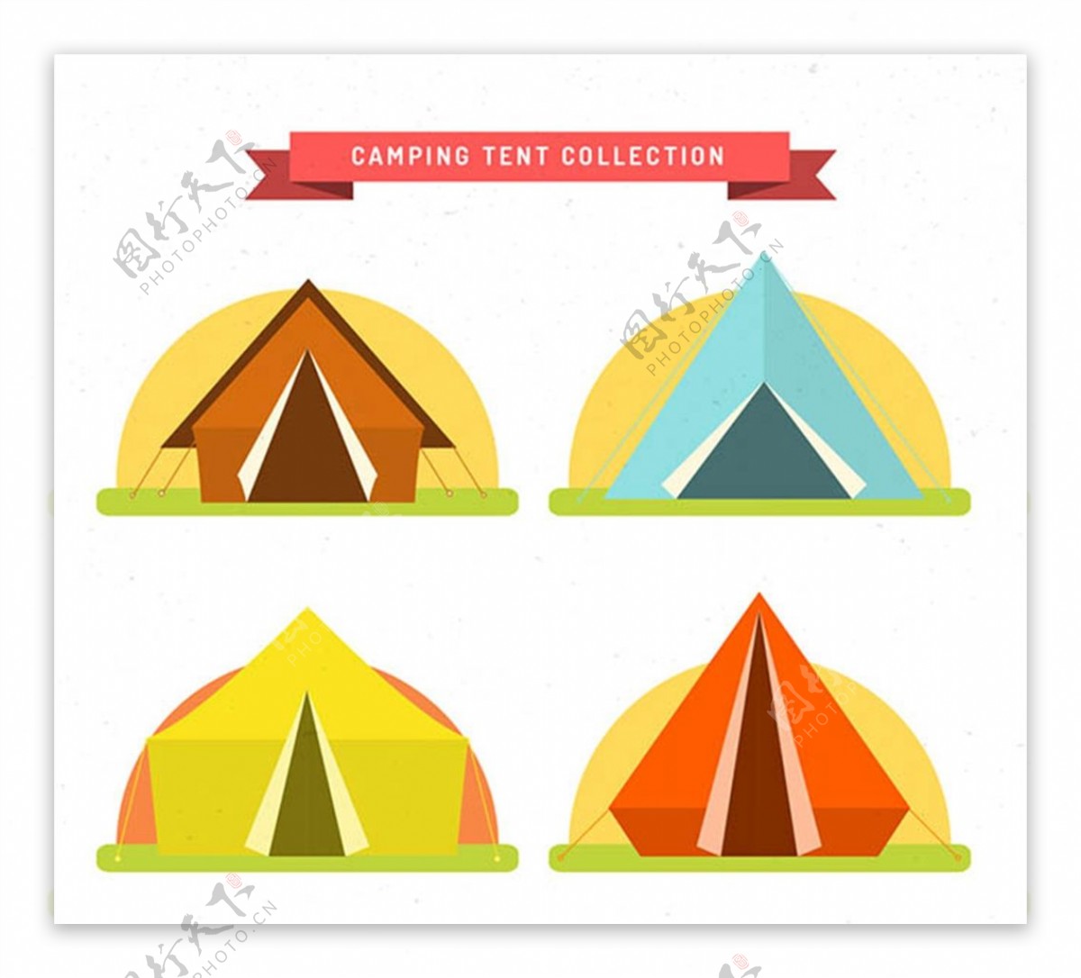 夏季野营帐篷图片