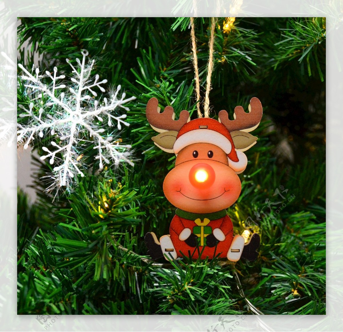 圣诞树挂饰圣诞麋鹿图片