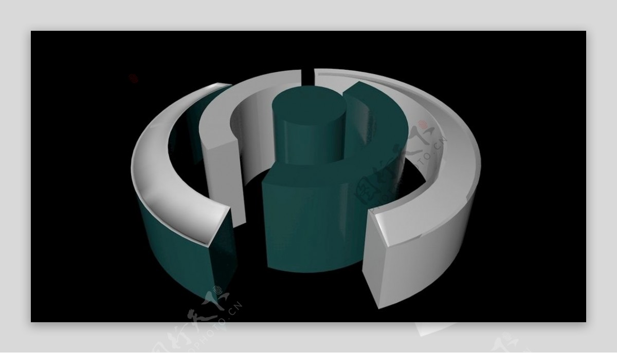 3D展柜造型C4D渲染文件图片