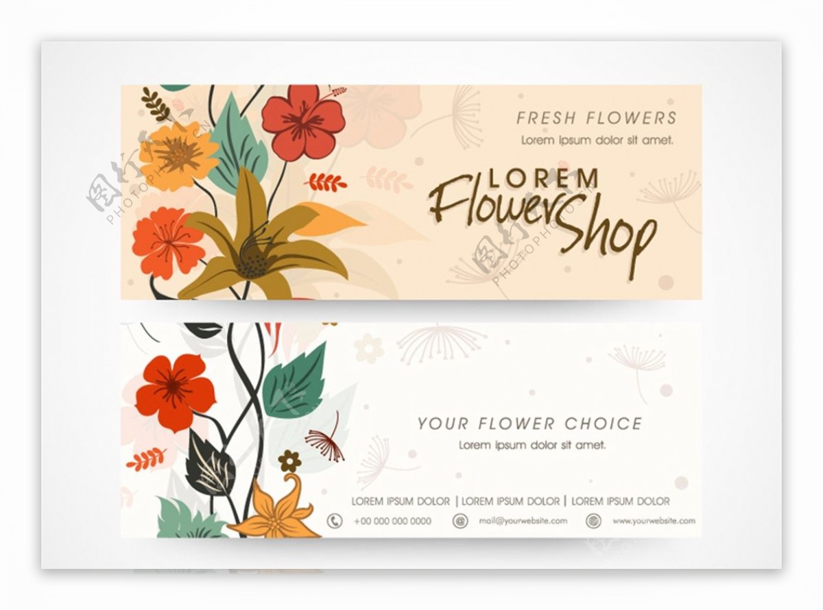 花卉商务卡片图片