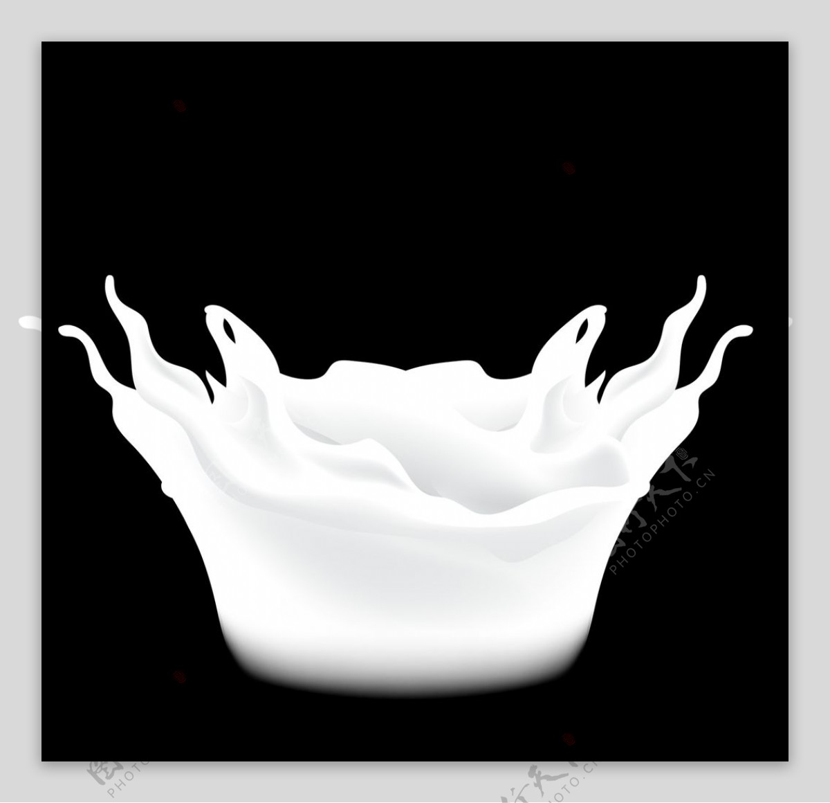 牛奶奶花元素图片