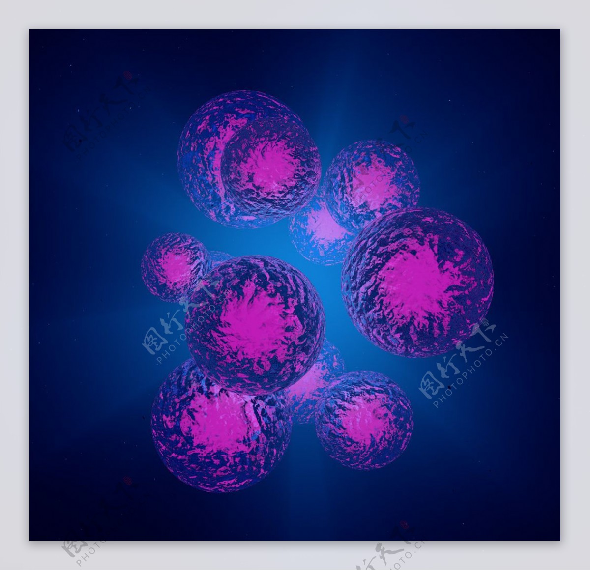C4D模型病毒细胞图片