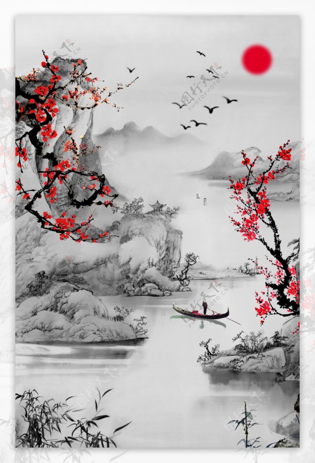 中国风彩色山水|插画|商业插画|心灵艺坊 - 原创作品 - 站酷 (ZCOOL)