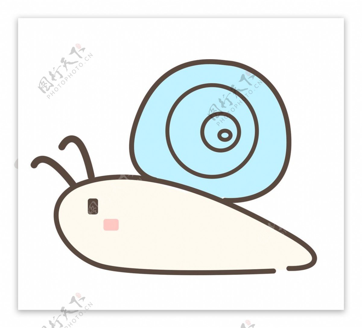 手绘卡通蜗牛图片