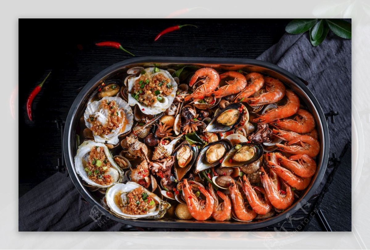 海鲜龙虾美食图片